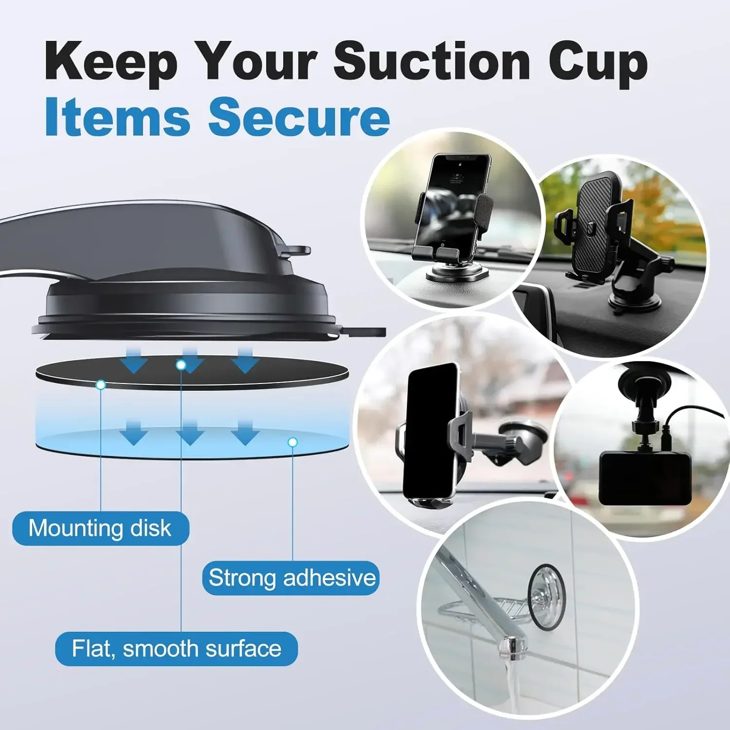 Kit universel de supports adhé - Car Phone Holder avis et prix